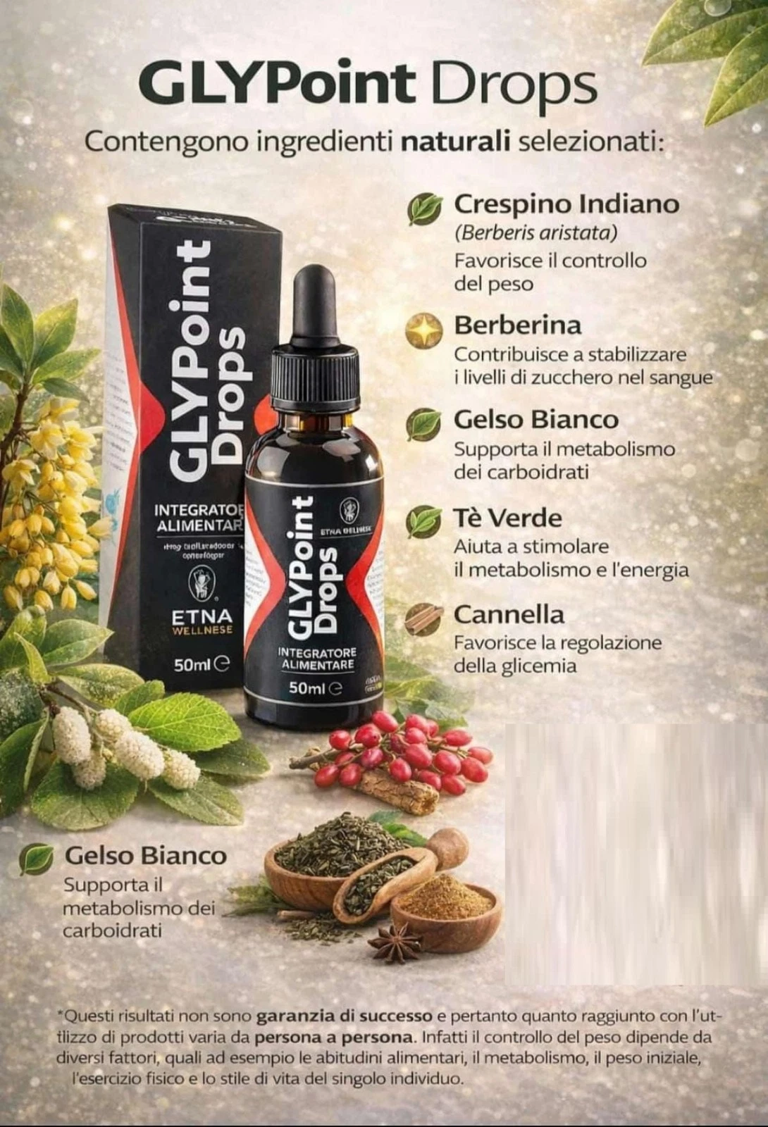 Glypoint Drops integratore voglia di dolci come bloccarla glicemia naturale