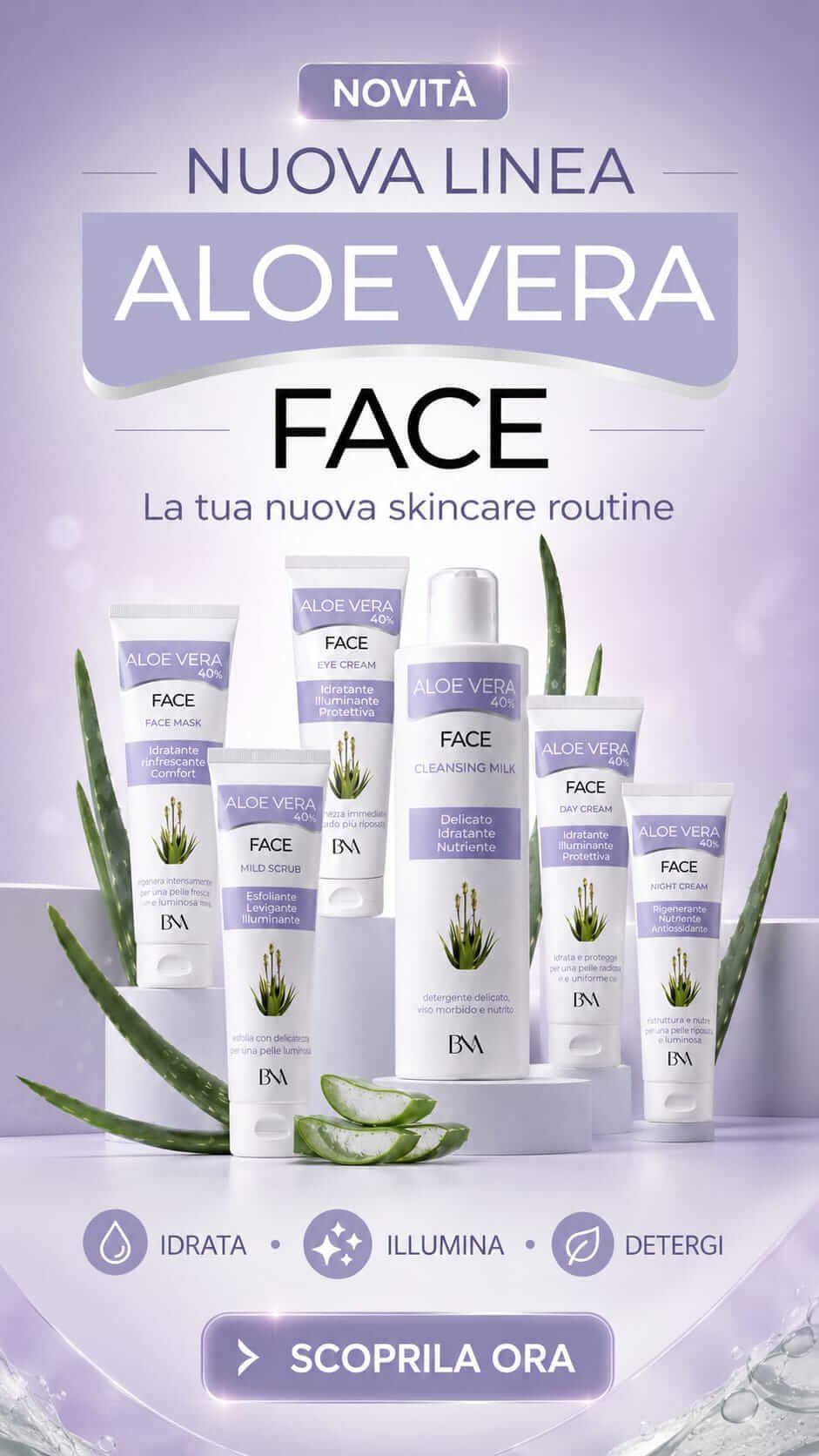 Crema Viso Giorno Aloe Vera 45% – 50 ml - immagine 3