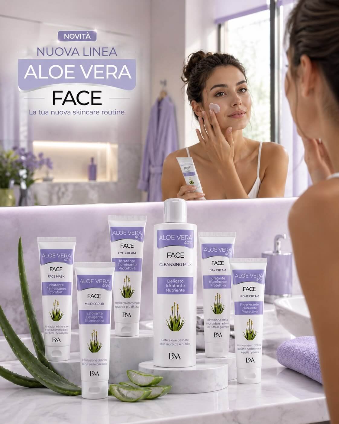 Crema Viso Giorno Aloe Vera 45% – 50 ml - immagine 5